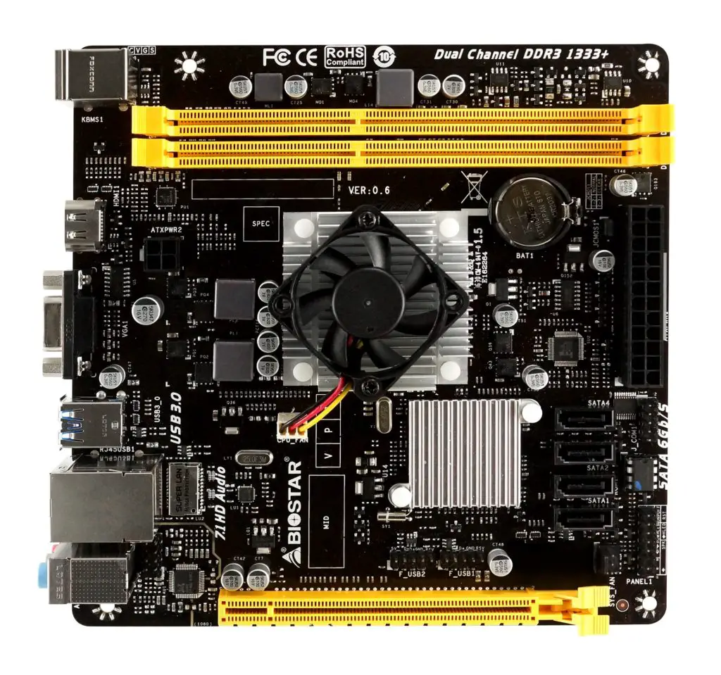 A68N 5600 TOP small 1024x959 - BIOSTAR Announces A68N-5600 SoC Motherboard for SFF and HTPCs